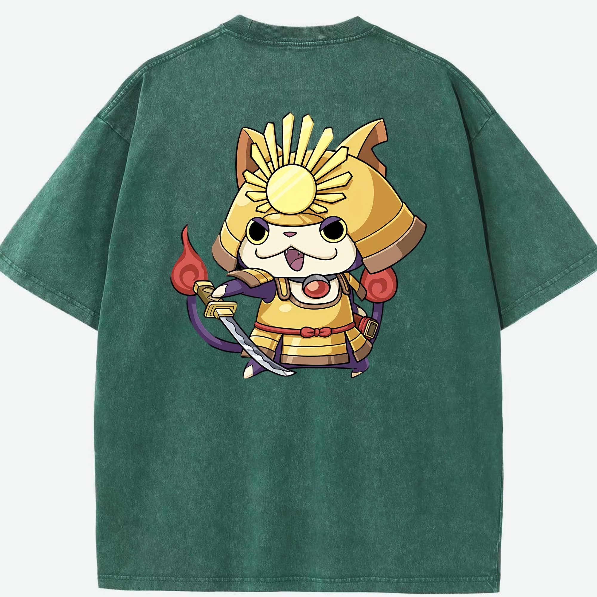 （画像用） 妖怪ウォッチ Yo-kai Watch 綿100% ヴィンテージ風 半袖Tシャツ（背面プリント）
